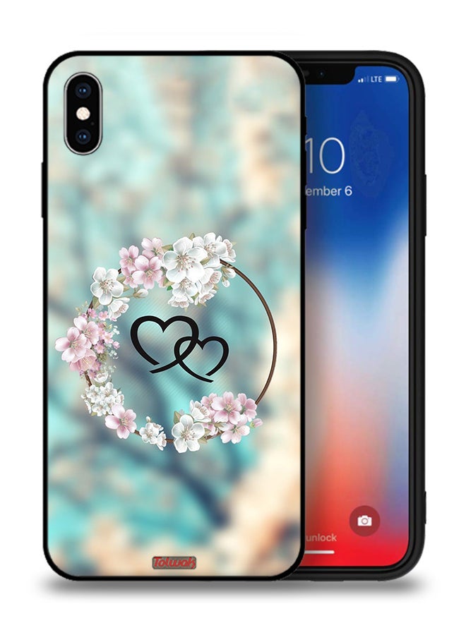 Tolwak Apple iPhone XS Max Protective Case Hearts In Ring Art - Image 1