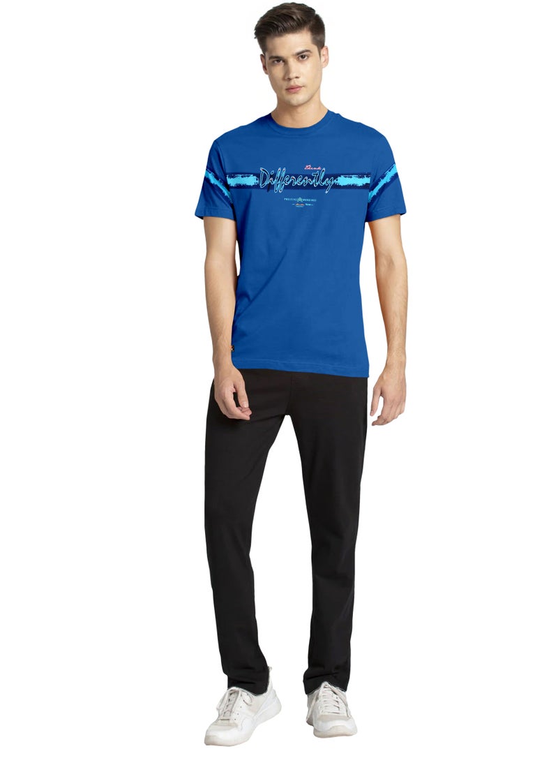 LAUREN Smith Men’s 100% Cotton Bio Wash Round Neck T-shirt with Chest Print - Image 3