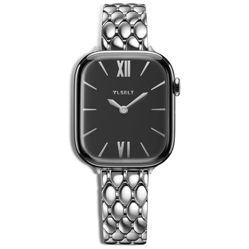 Tlselt Stainless Steel Designer Band Compatible with Apple Watch for Women 38/40/41/42/44/45/46/49mm, Dressy Fancy Metal Strap for iWatch Series 11 10 9 8 7 6 5 4 3 SE Ultra 3 2 1 - Image 1