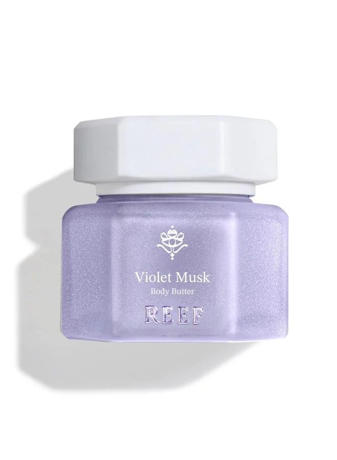 Reef Violet Musk Collection Gift Set – Violet Musk Perfume 100ml + Violet Hair Perfume 50ml + Violet Body Butter 50g - Image 3