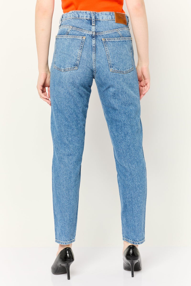 ESPRIT جينز نسائي كلاسيكي مقاس عادي مغسول غير قابل للتمدد، أزرق - Image 4