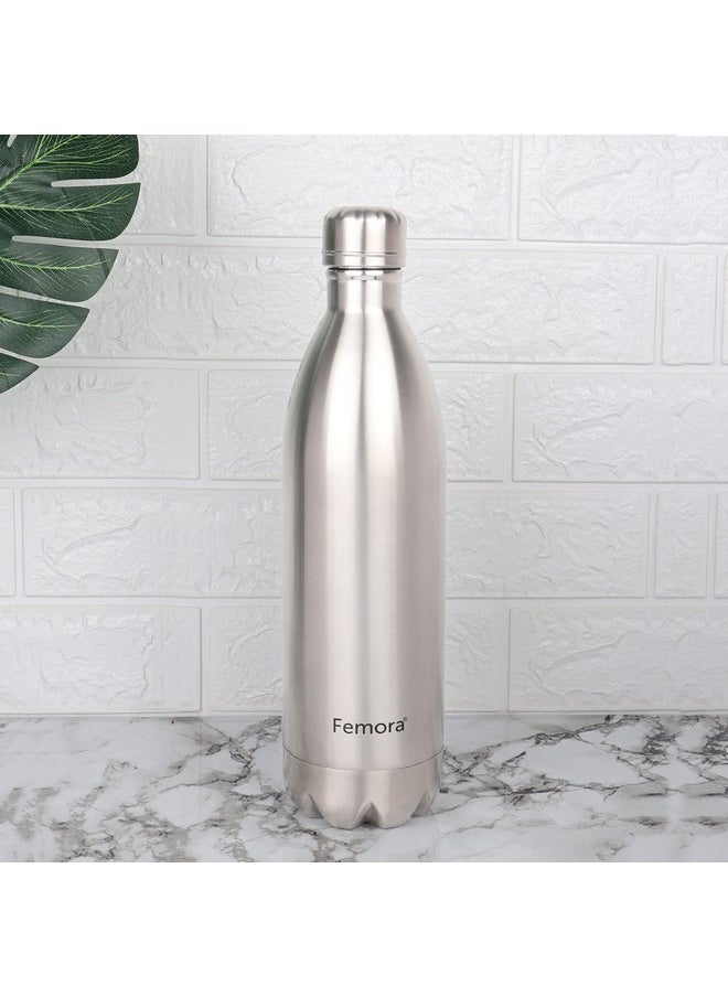 Femora Everest Stainless Steel Double Walled Flask Bottle, Hot and Cold, 1000ml, 1 Piece, Silver - pzsku/ZC15BAD946A3FD4CC9C2AZ/45/_/1740118135/3ee3b59a-a602-4acc-8008-d72d5124fd9c