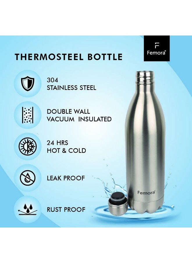 Femora Everest Stainless Steel Double Walled Flask Bottle, Hot and Cold, 1000ml, 1 Piece, Silver - pzsku/ZC15BAD946A3FD4CC9C2AZ/45/_/1740118146/e4ad8c4c-0f9a-4001-8a03-a28b2a746c13