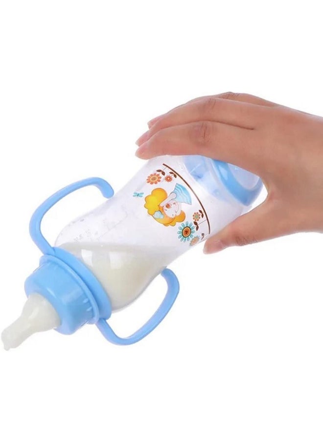Biella Biellaâ„¢ Multicolor Baby Feeding Bottle Special-purpose Feeding Bottles with Anti-Slip Handle, Cup Coverâ€“ 0+Months 420ml  - Image 2