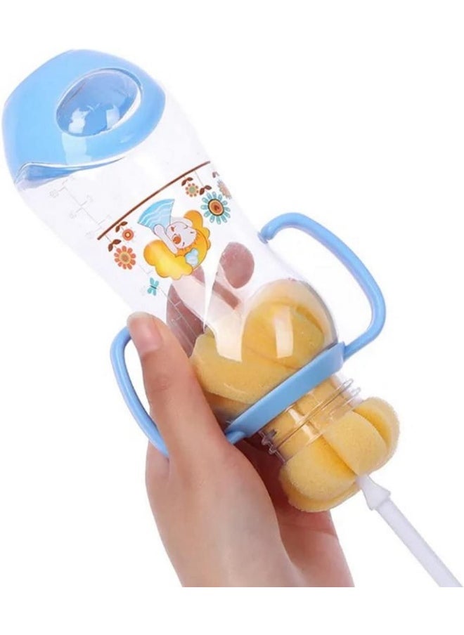 Biella Biellaâ„¢ Multicolor Baby Feeding Bottle Special-purpose Feeding Bottles with Anti-Slip Handle, Cup Coverâ€“ 0+Months 420ml  - Image 4