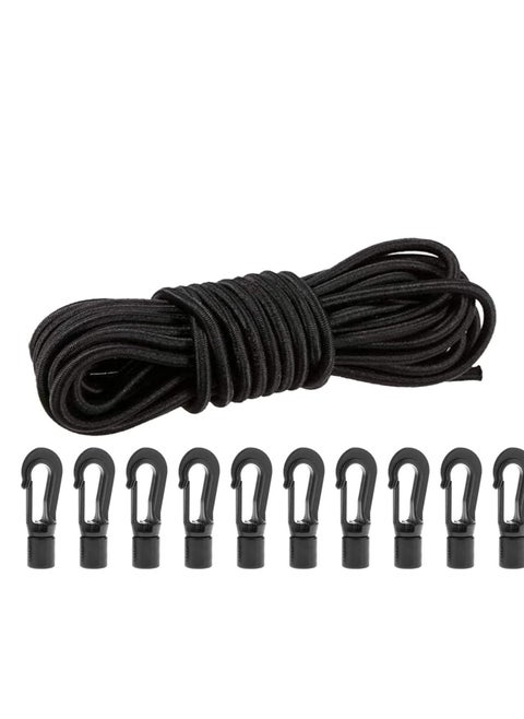Elastic Bungee Shock Cord  Kayak Stretch String Rope with Bungee Shock Cord Hook