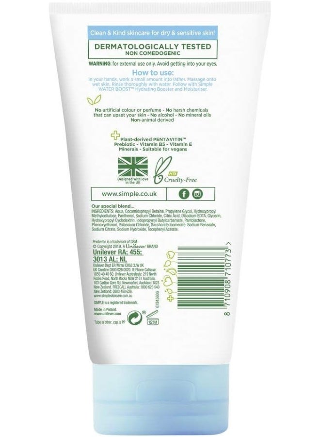 Simple Waterboost Face Wash For Sensitive Skin, Micellar, Deeply Cleanses Skin, 150Ml - Image 4
