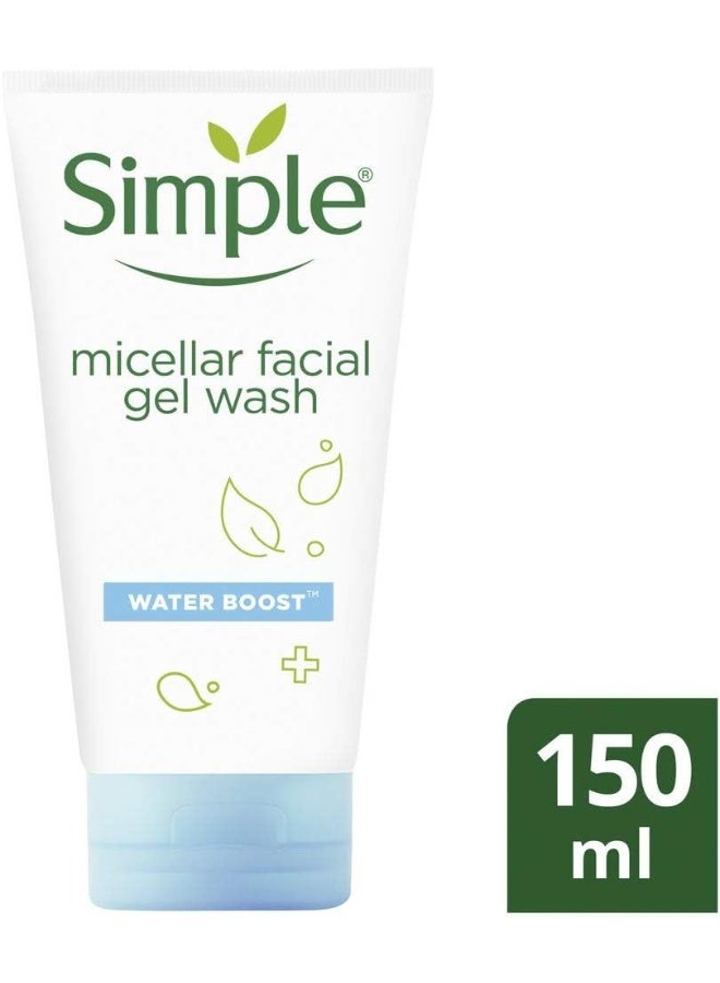 Simple Waterboost Face Wash For Sensitive Skin, Micellar, Deeply Cleanses Skin, 150Ml - Image 5