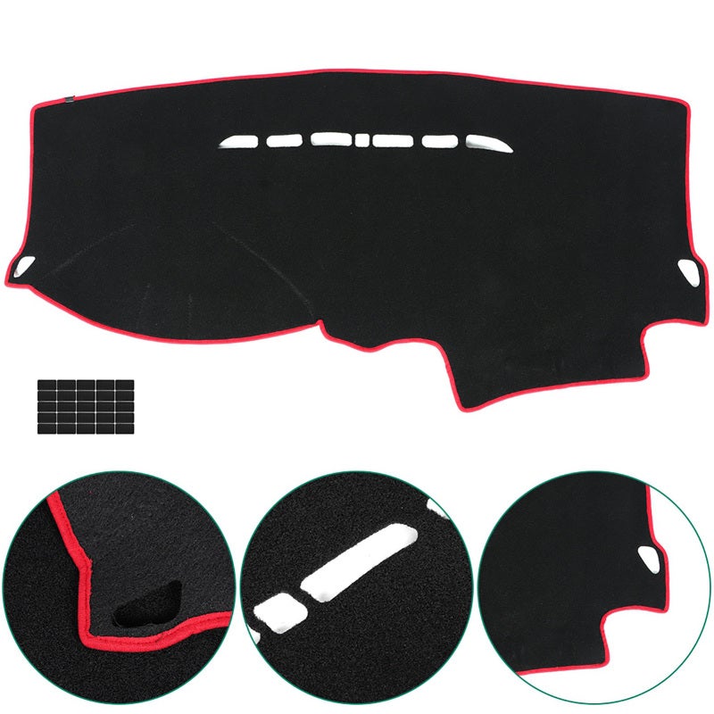 Car Dashboard Cover: Polyester Material Heat UV Resistant - Pre-Cut Vents Sensor Openings Dashboard Mat for Ford Focus 2005-2011 Interior Protection - Image 4