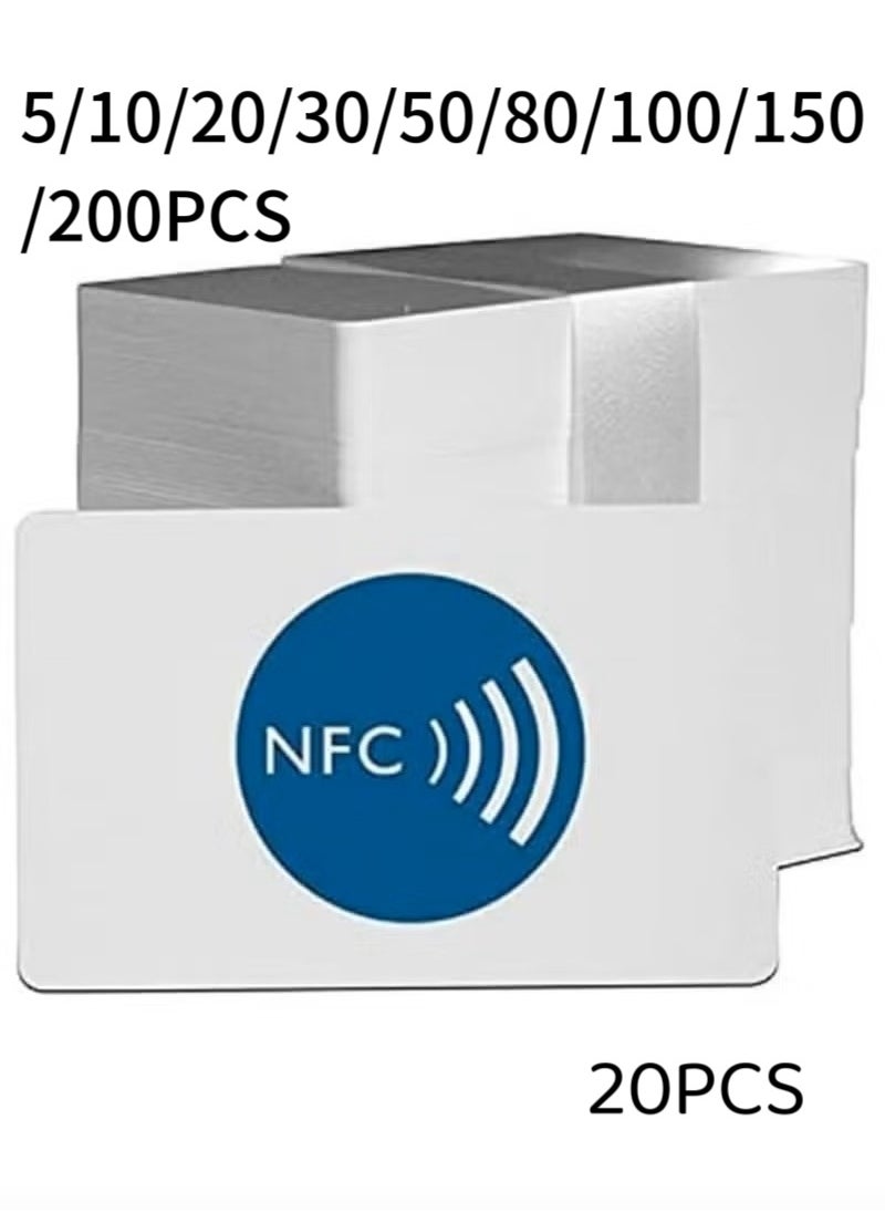 Excefore 20 piece NFC Tags NTAG215 NFC 215 Cards, 504 Bytes Memory NFC Business Card Blank NFC Cards Ntag215 NFC Chip for NFC Phone and Device Writeable Programmable  - Image 1