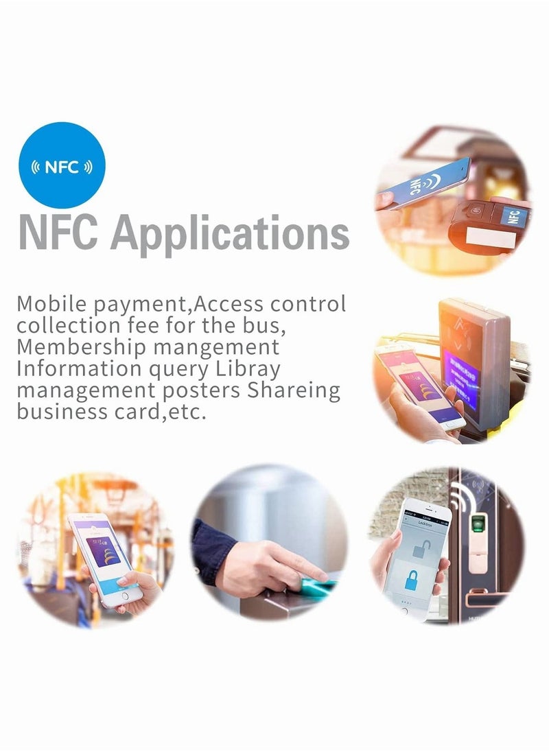 Excefore 5/10/20/30/50/80/100/150/200 piece NFC Tags NTAG215 NFC 215 Cards, 504 Bytes Memory NFC Business Card Blank NFC Cards Ntag215 NFC Chip for NFC Phone and Device Writeable Programmable  - Image 4