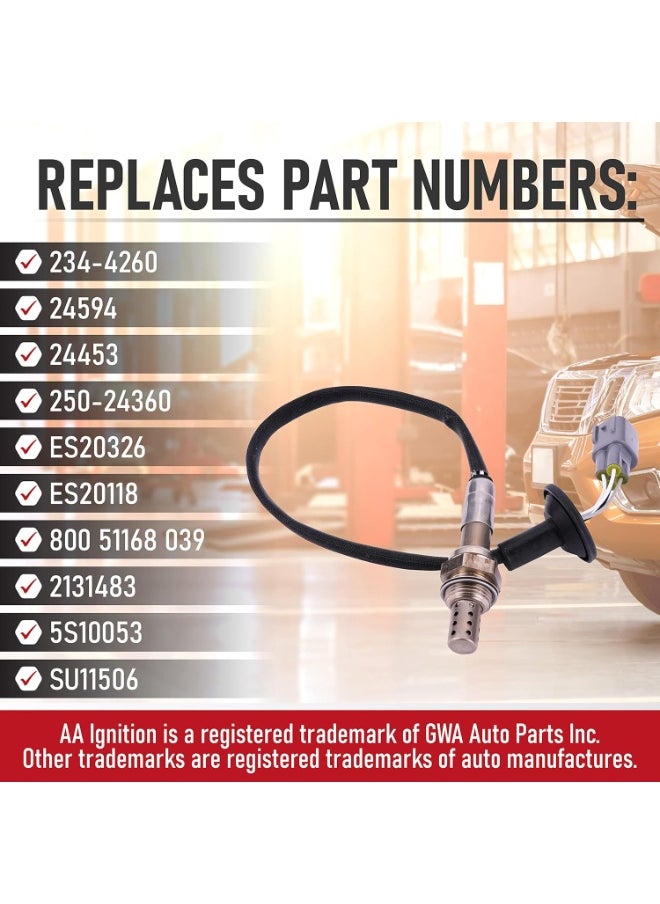 AA Ignition Replacement Downstream Oxygen Sensor - Compatible with Lexus and Toyota - ES350, GX460, GX470, LX470, LX570, 4Runner, Avalon, Camry, FJ Cruiser, Highlander, Land Cruiser, Sequoia - Replaces 234-4260  - Image 2