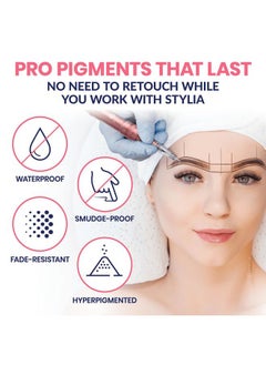 Stylia Waterproof Eyebrow Pencils For Women – Long-Lasting Microblading Supplies Brow Pencil, Perfect for Eyebrow Shaper, Filling & Defining Natural-Looking Brow - (12PC in 5 Colors)  - Image 4
