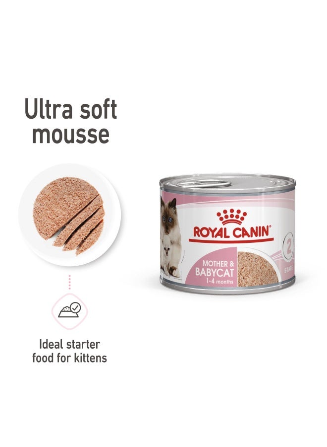 ROYAL CANIN رويال كانين للتغذية الصحية للقطط الأم والقطط الصغيرة موس مبلل طعام قطط – 12 × 195 - Image 1