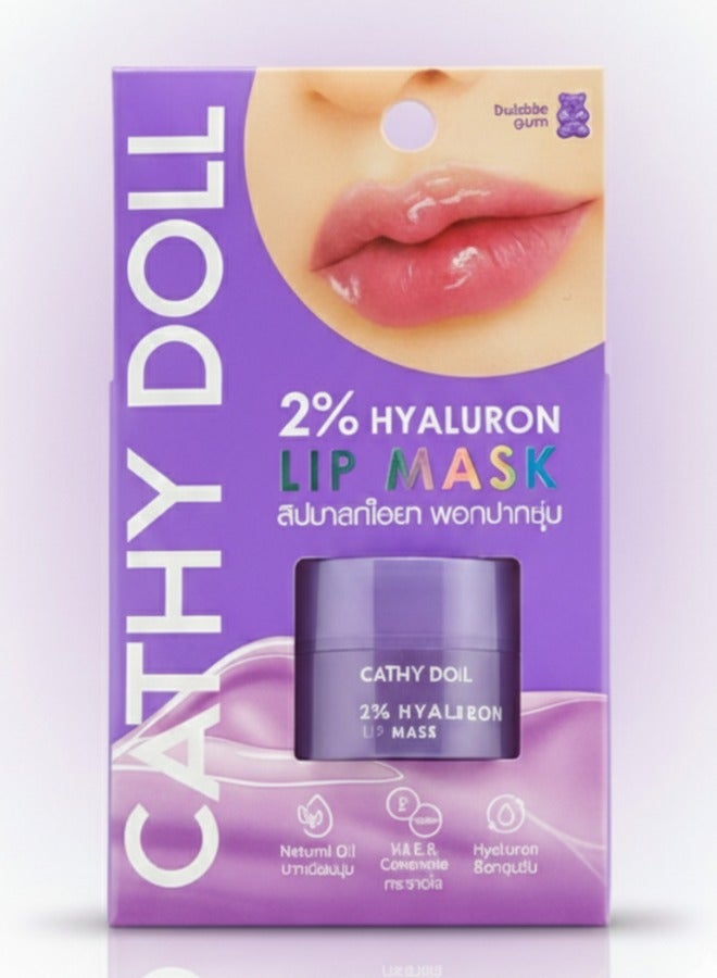 Cathy Doll Bubble Gum Lip Mask 2 Percent Hyaluronic Acid 4.5 g Moisturizing Repairing Soft Smooth Lip Care - Image 1