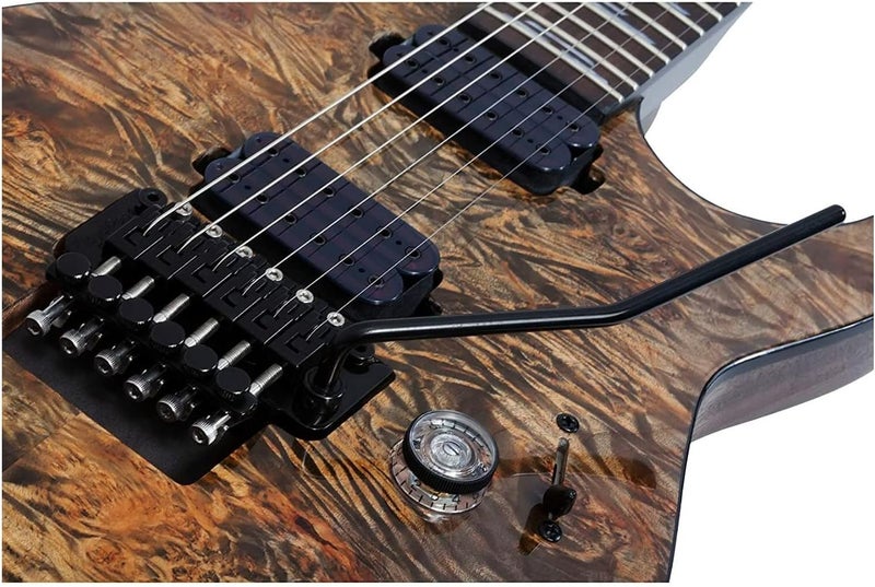 Schecter جيتار شيكتر 2454 أومن إليت 6 FR مع لوحة أصابع من خشب الورد وفلويد روز باللون الرمادي - Image 5