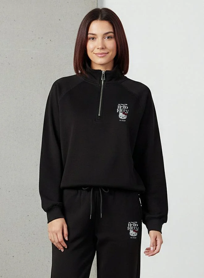 اس بي كاركترز Sweatshirt with Hello Kitty Embroidery Cotton