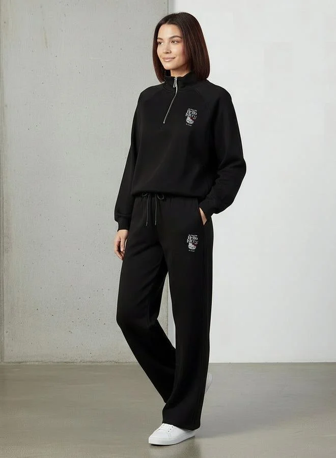 اس بي كاركترز Sweatshirt with Hello Kitty Embroidery Cotton