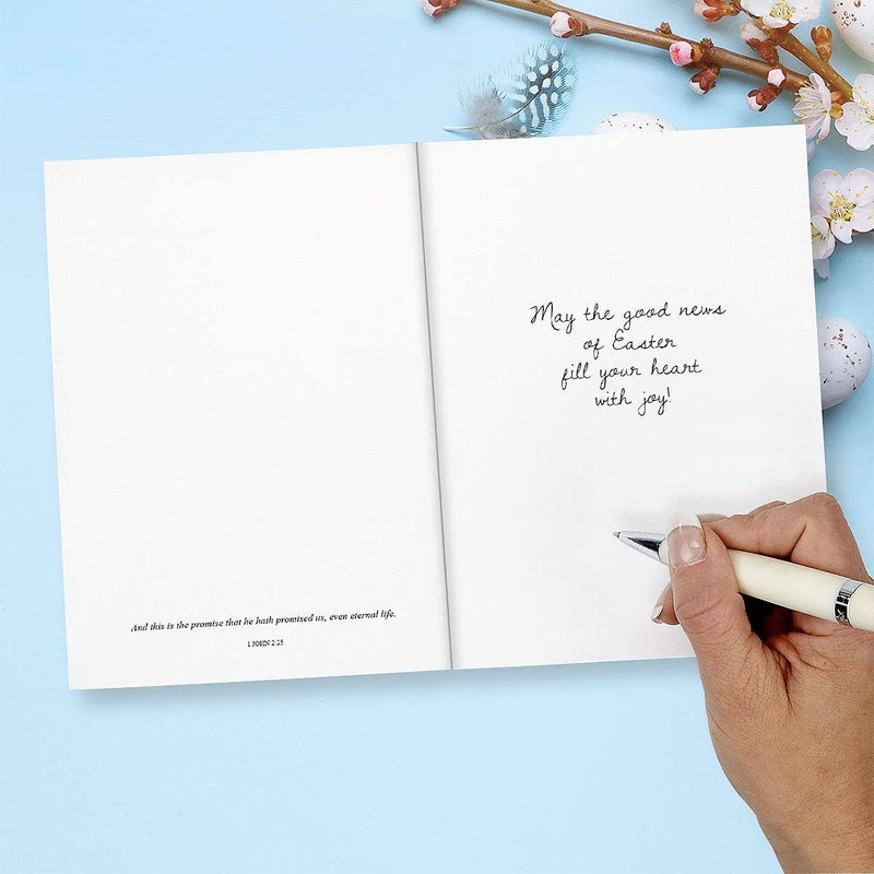 Current Easter Cross Religious Value Greeting Card Set - Value Pack of 8 Cards for Kids & Adults With White Envelopes, 1 Design Prints, Large 5" x 7" Greetings - Image 5