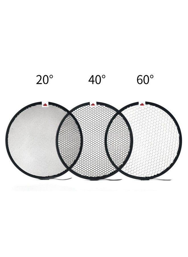 SUPON 7" Standard Reflector Lamp Shade Dish Diffuser With 20° 40° 60° Honeycomb Grid White Soft Cloth For Bowens Mount Studio Strobe Flash Light Speedlite - Image 3