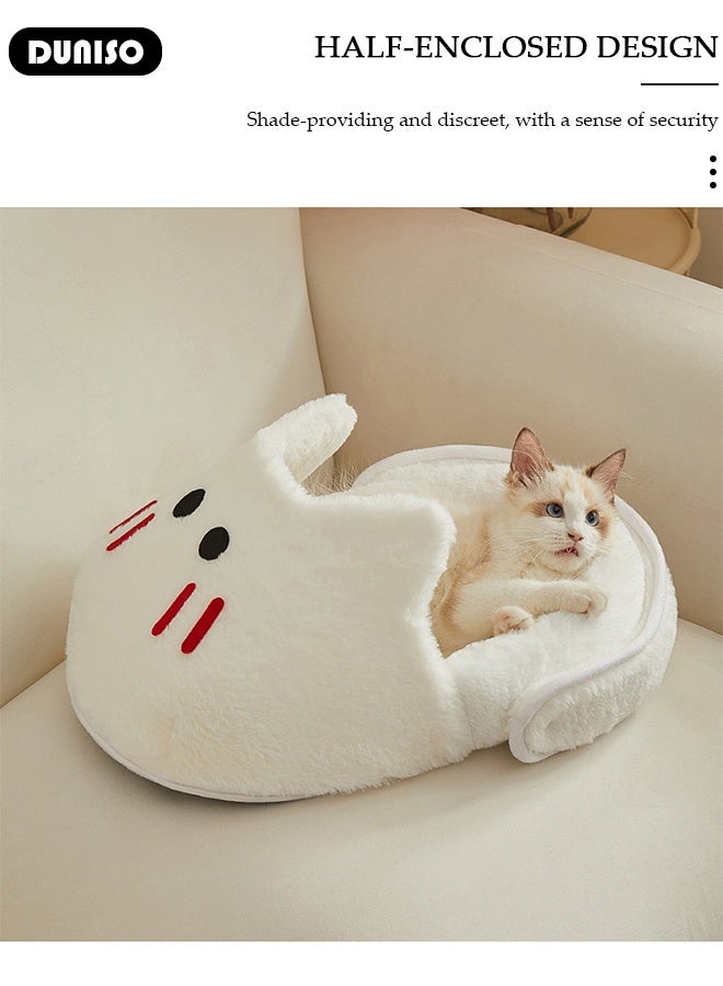 DUNISO Cat Bed Slippers Shape Cat Bed Four Seasons Universal Cat and Dog Bed Winter Pet Sleeping Bed House Sofa Transformable Shape Sofa Cushion Cat Pet Supplies - Image 3