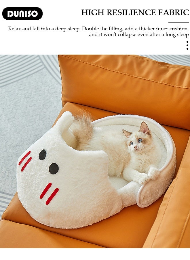 DUNISO Cat Bed Slippers Shape Cat Bed Four Seasons Universal Cat and Dog Bed Winter Pet Sleeping Bed House Sofa Transformable Shape Sofa Cushion Cat Pet Supplies - Image 4