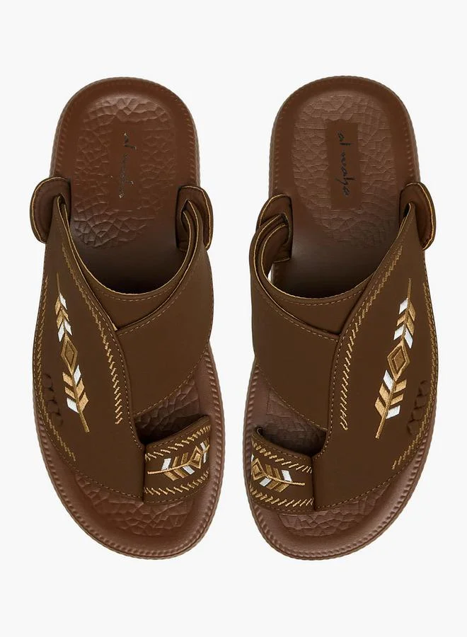 Al Waha Men Toe Loop Detail Arabic Sandals