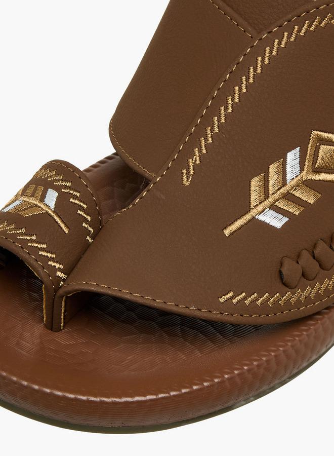 Al Waha Men Toe Loop Detail Arabic Sandals - Image 4