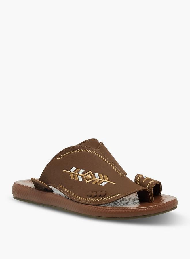 Al Waha Men Toe Loop Detail Arabic Sandals - Image 2