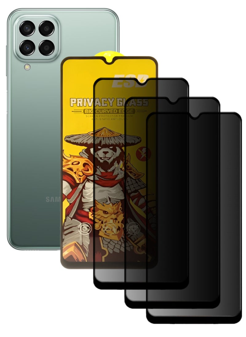 ESD 3 Pieces Tempered Dustproof Privacy Glass Screen Protector Compatible For Samsung Galaxy M33 5G - Image 1