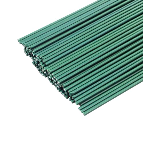 Arlai 100 Pcs 2 Gauge Floral Stem Wire 16 Inch Dark Green Floral Wire - DIY Artificial Flower Arrangements Wreath Making Supplies - Image 1