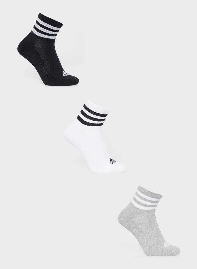 Adidas Adidas 3S C Spw Mid 3P U Grey Not Sports Specific Socks For Men & Women