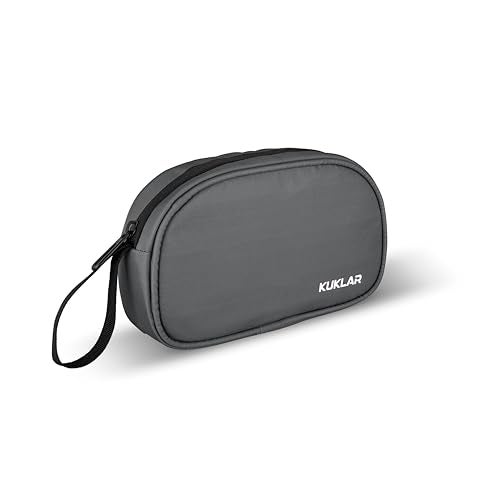 KUKLAR Premium Travel Pouch Multipurpose Carry Bag for Toiletries Cables Stationery Pencil Pouch and Daily Essentials Lightweight with Zipper for Travel School (Dark Grey) - Image 1