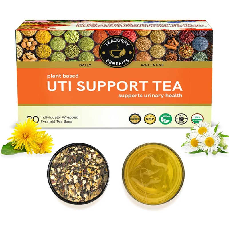 TEACURRY Uti Chamomile Tea (1 Month Pack, 30 Tea Bags)-Helps With Urinary Tract Infections, Immunity, Infection-Uti Drink,50 Grams - Image 1