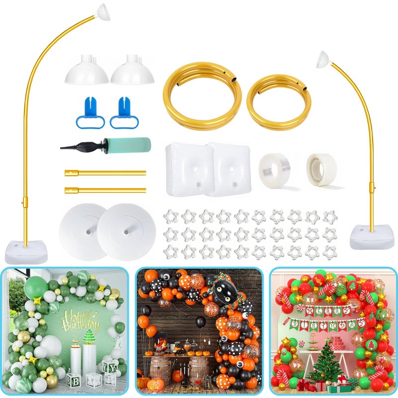 ASTILAZO Balloon Arch KitBendable Gold Balloon Arch StandUpdated 92FT6FT Reusable Party Balloon Arch Floor Frame with Base for Graduation Wedding Baby Shower Birthday Kids Party Events Decorations - Image 2