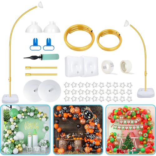 ASTILAZO Balloon Arch KitBendable Gold Balloon Arch StandUpdated 92FT6FT Reusable Party Balloon Arch Floor Frame with Base for Graduation Wedding Baby Shower Birthday Kids Party Events Decorations - Image 1