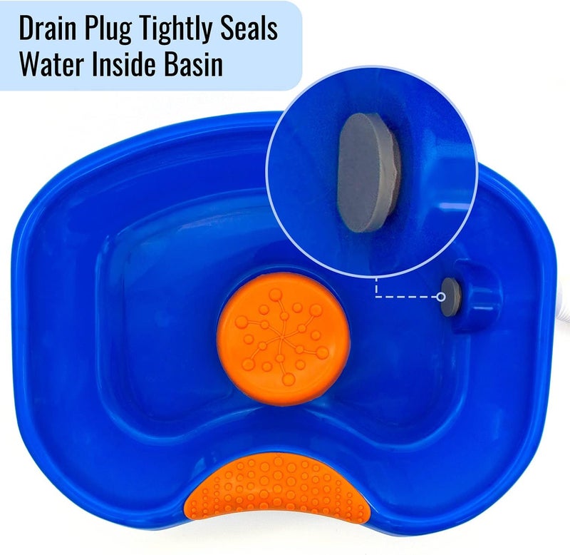 DMI Portable Shampoo Bowl for Bedside and Hair Washing, Hair Cuts and Coloring for the Elderly, Disabled, Bedridden and Handicapped, Blue - Image 4