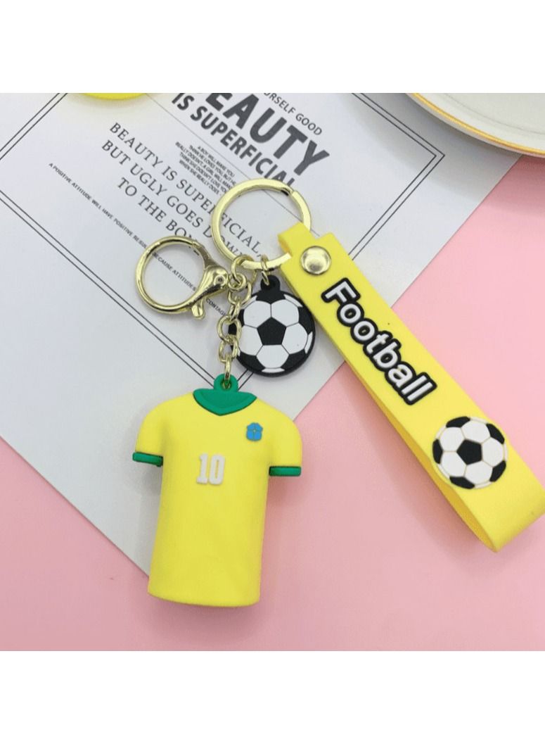 2022 كرة القدم كأس العالم مروحة تذكارية سلسلة المفاتيح قلادة سيارة المفاتيح - Image 2