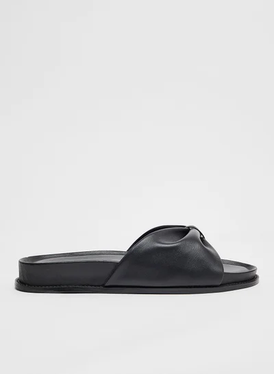 VERO MODA Essential Leather Slides