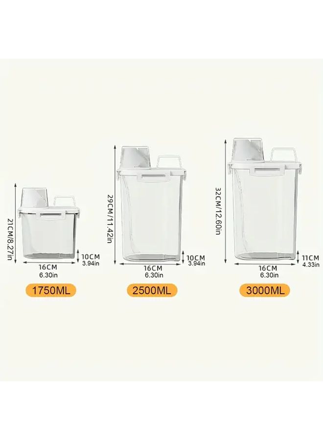 101 44oz Airtight Plastic Grain Dispenser With Measuring Cup And Pouring Spout - Image 3