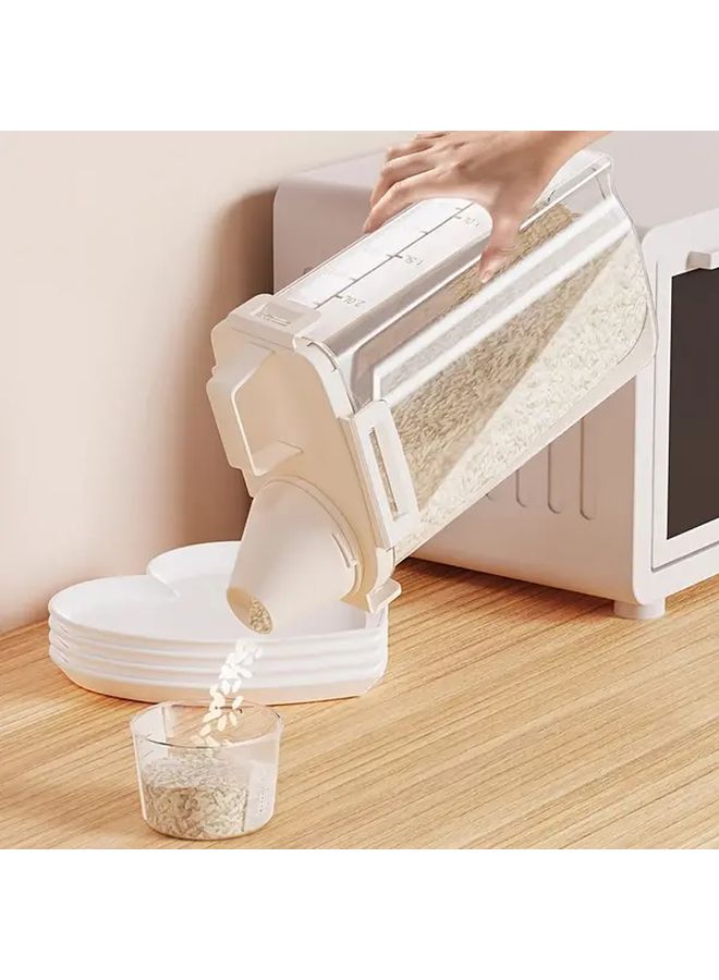 101 44oz Airtight Plastic Grain Dispenser With Measuring Cup And Pouring Spout - Image 5