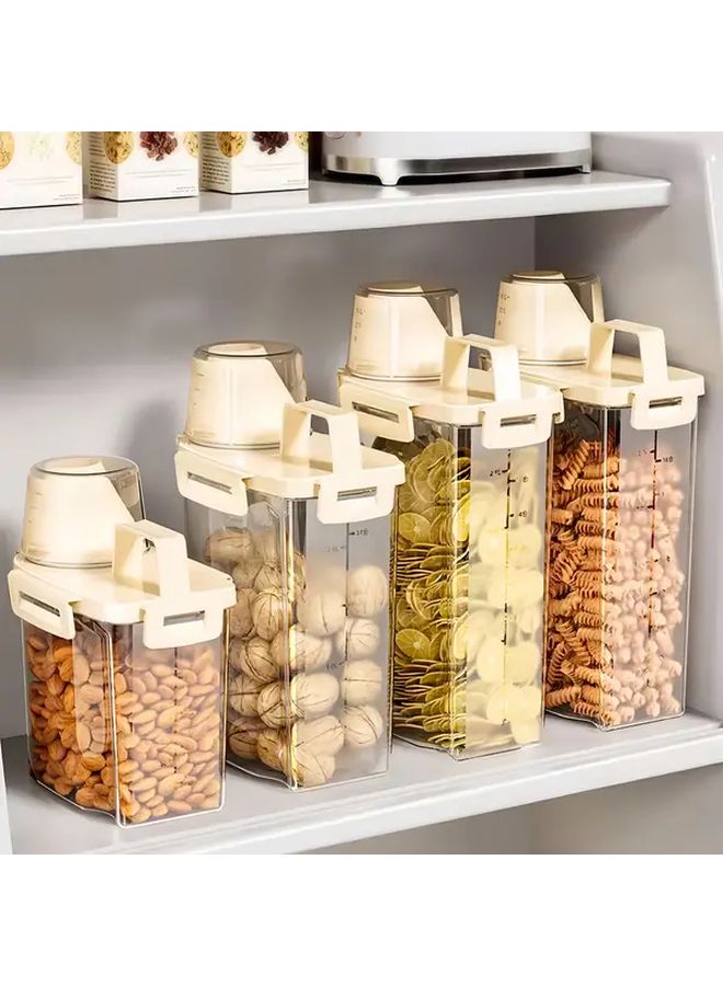 101 44oz Airtight Plastic Grain Dispenser With Measuring Cup And Pouring Spout - Image 1