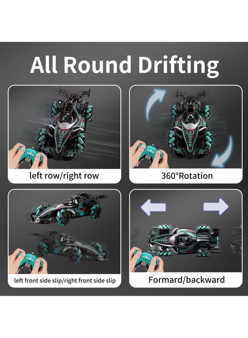 AL RAID Gesture Sensing RC Stunt Car Toys for Kids - Birthday Gifts for Boys Girls Ages 6-12, 360° Rotate Drift Hand Controlled Remote Control Car with Light Music Spray（green） - Image 5