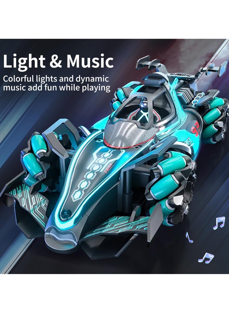 AL RAID Gesture Sensing RC Stunt Car Toys for Kids - Birthday Gifts for Boys Girls Ages 6-12, 360° Rotate Drift Hand Controlled Remote Control Car with Light Music Spray（green） - Image 4