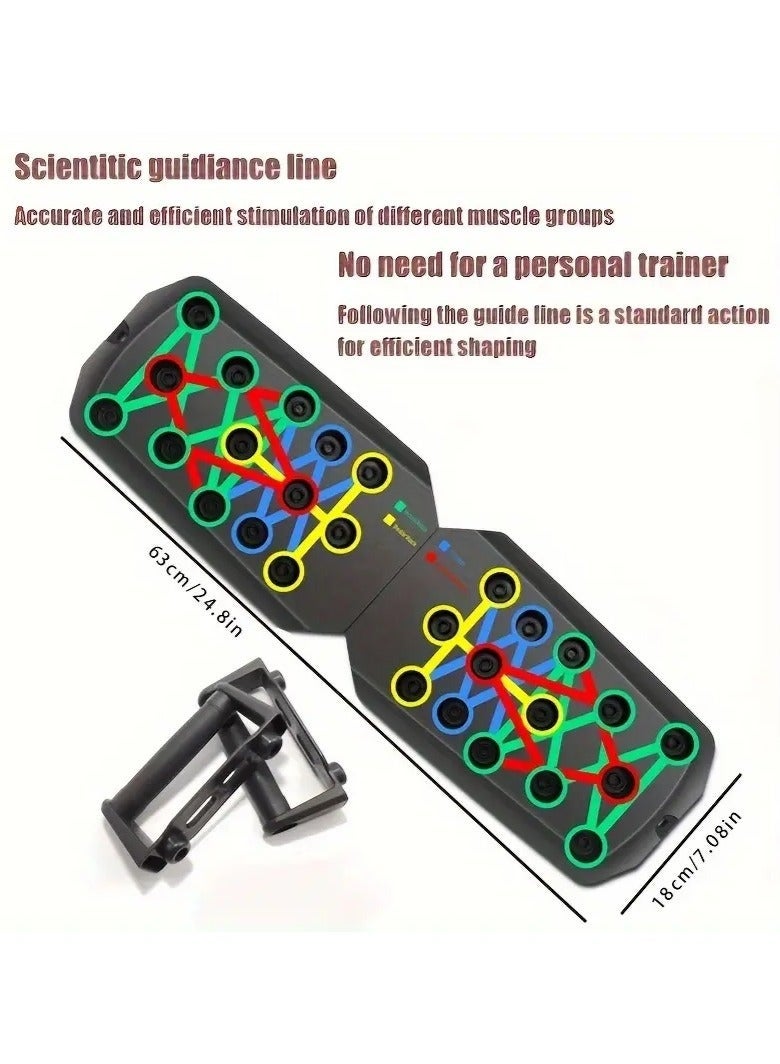 Bukela Push Up Board Home Gym Portable Exercise Equipment Solid Push Up Board 28 in 1 Home Workout Equipment Multi-Functional Pushup Stands System Fitness Floor Chest Muscle Exercise Professional Equipment Burn Fat Strength Training Arm Men & Women Weights - Image 3