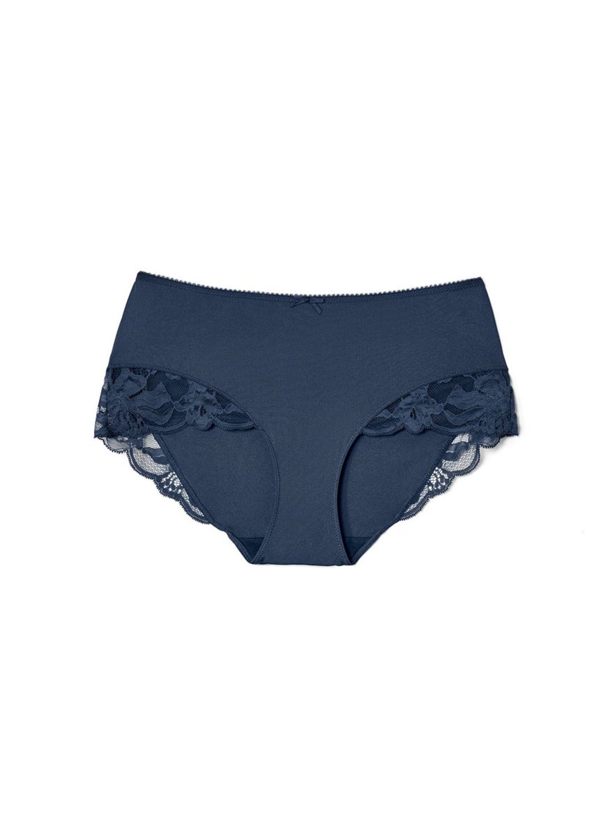 Tchibo Women Plain Mid Rise Panty Brief, Navy  - Image 2