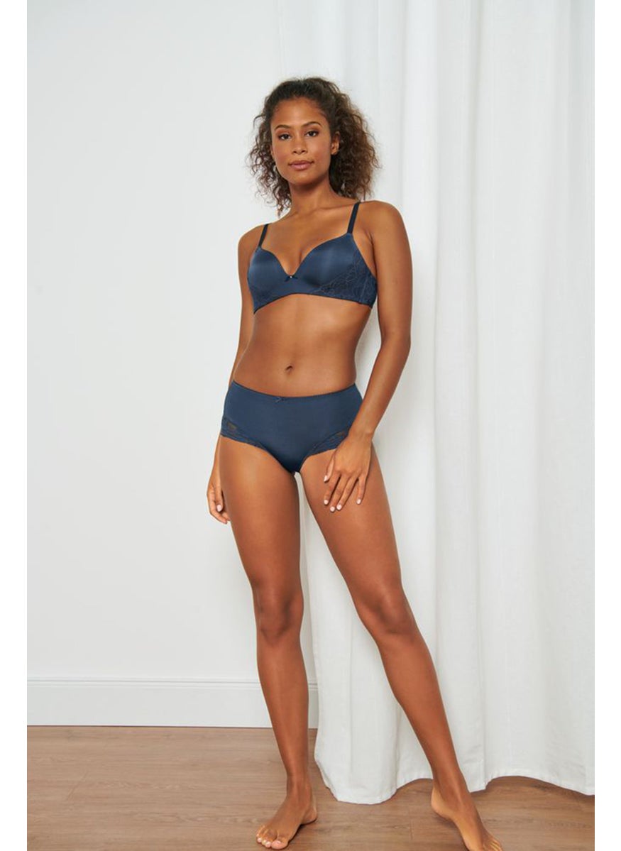 Tchibo Women Plain Mid Rise Panty Brief, Navy  - Image 1