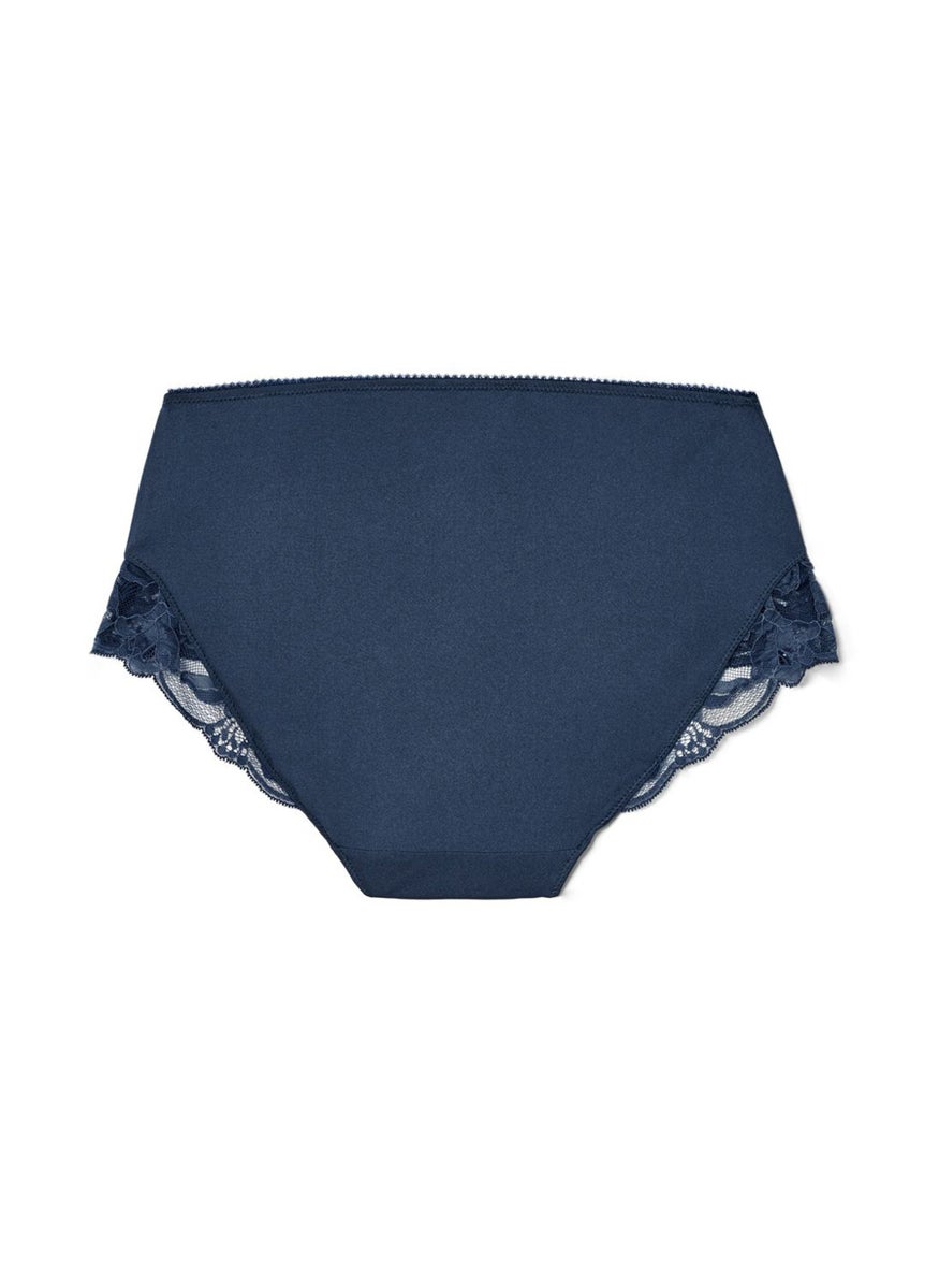 Tchibo Women Plain Mid Rise Panty Brief, Navy  - Image 3