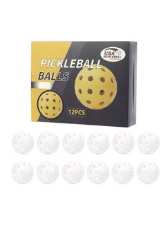 Generic Professional Glow Pickleball 40-Hole Gift Box Set 12 white 40 hole ball [color box packaging]] 
