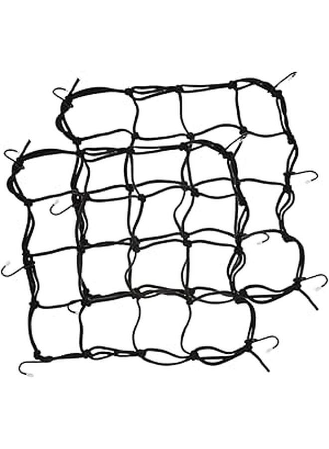 2Pcs Black Motorcycle Tank Net Luggage Straps Elastic Bungee Cargo Mesh Storage - Image 1